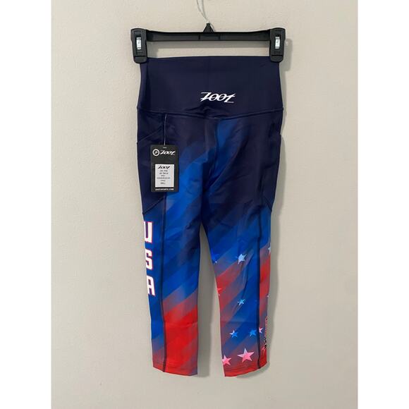 New Zoots Team USA Women's Run high pulse Carpi yoga pants Size Small - Picture 3 of 3